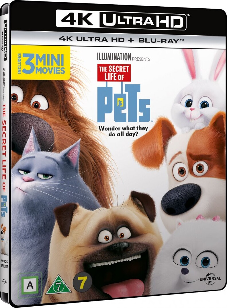Kæledyrenes Hemmelige Liv / Secret Life Of Pets | 4K Hd Blu-Ray Film | Dvdoo.dk