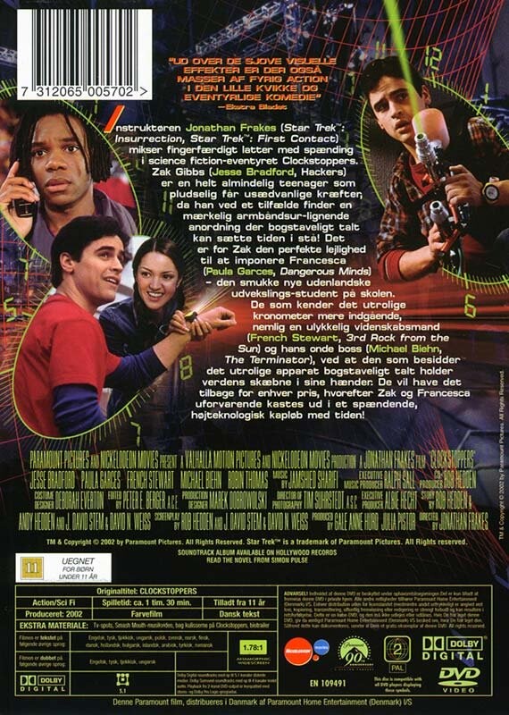 Clockstoppers DVD Film Dvdoo.dk
