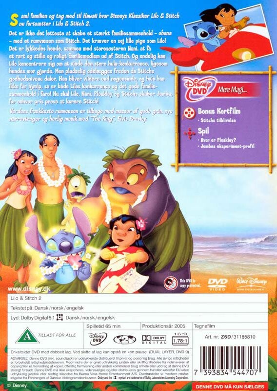 Lilo Og Stitch 2 / Lilo And Stitch 2 - Disney | DVD Film | Dvdoo.dk